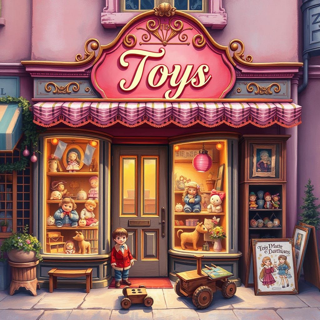 Whimsical Toy Store in Pastel Hues