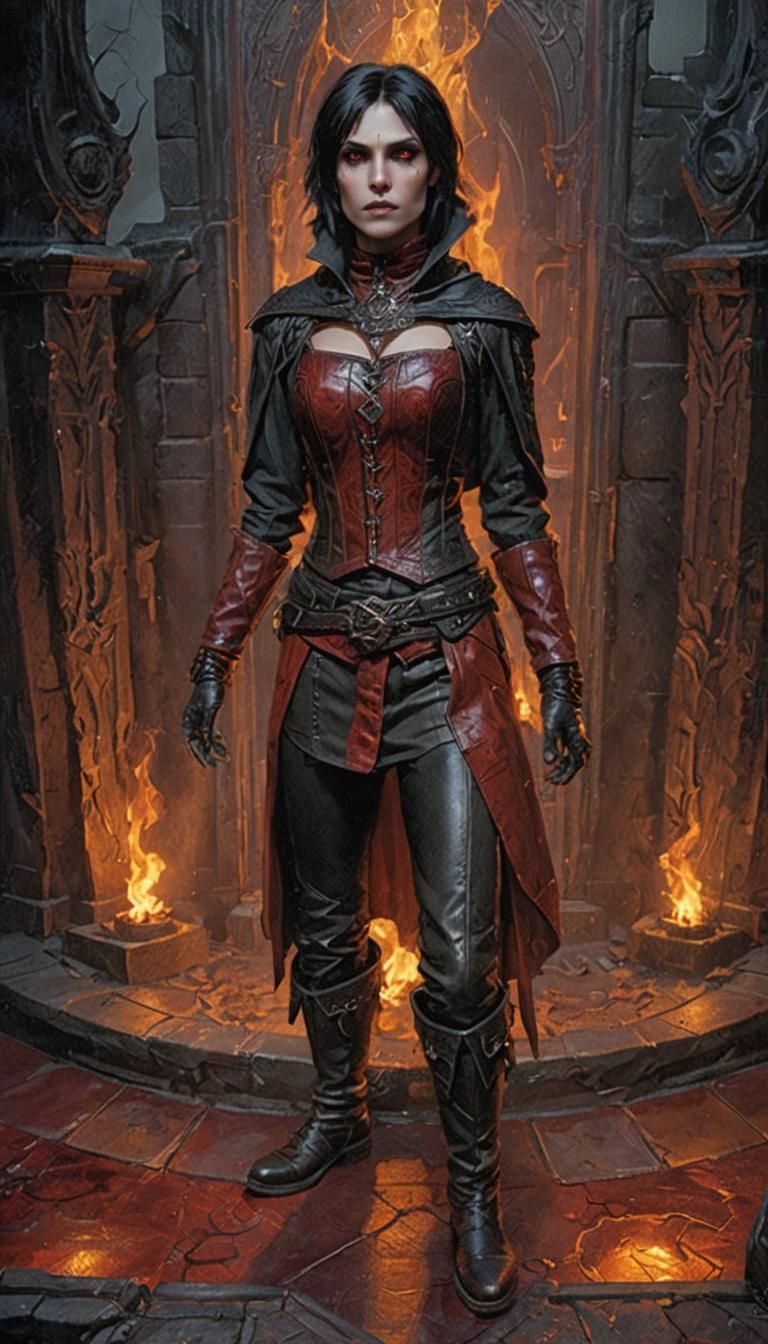 Vampire Serana Volkihar: Dark Fantasy Concept Art