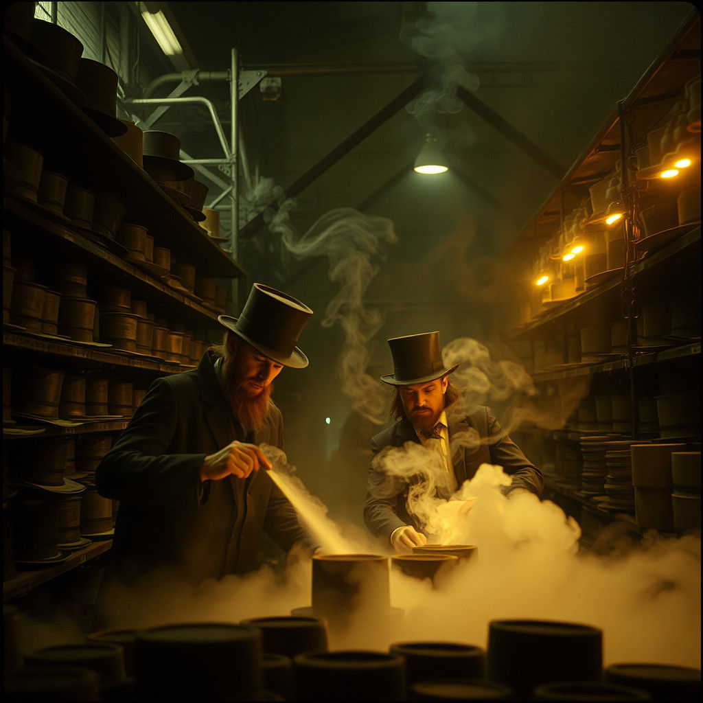 Sorcerers Conjure Magic in a Hat Factory