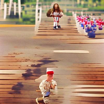 Photorealistic Empty Bench in a Park