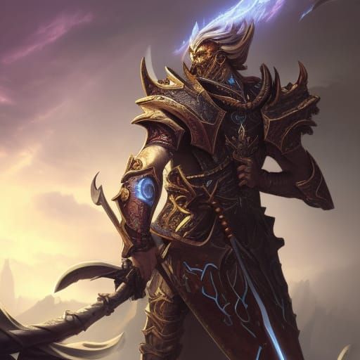 Harengon Paladin: Detailed Matte Painting