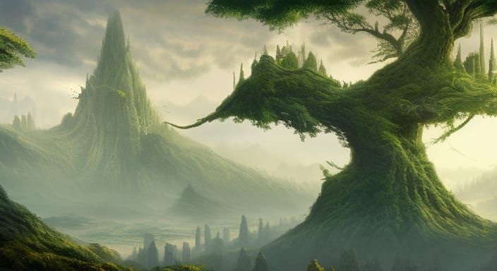 Magnificent Alien City Integrated Into Massive Tree