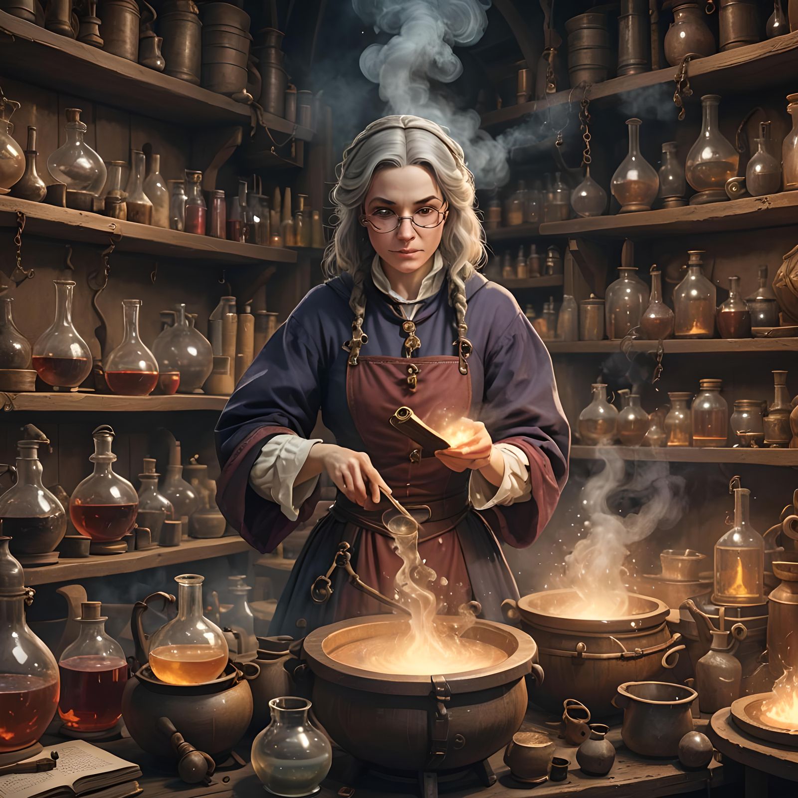 Medieval Alchemist's Laboratory: A World of Mystery