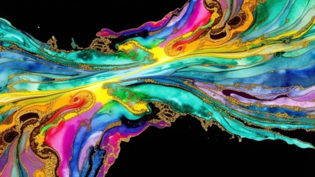 Alcohol Ink Abstract Art with Mauve and Pink Swirls