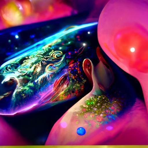 Cosmic Dreamscape: Astral Illustration in Mixed Media