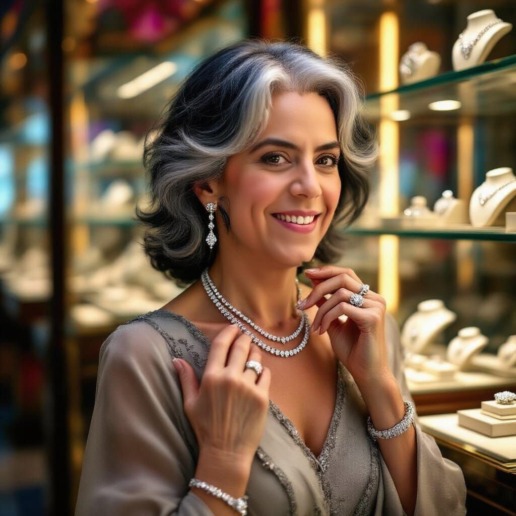 Elegant Figure Greets Guests at Charity Gala