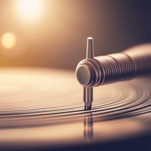 Vinyl Record Grooves in Sharp Focus