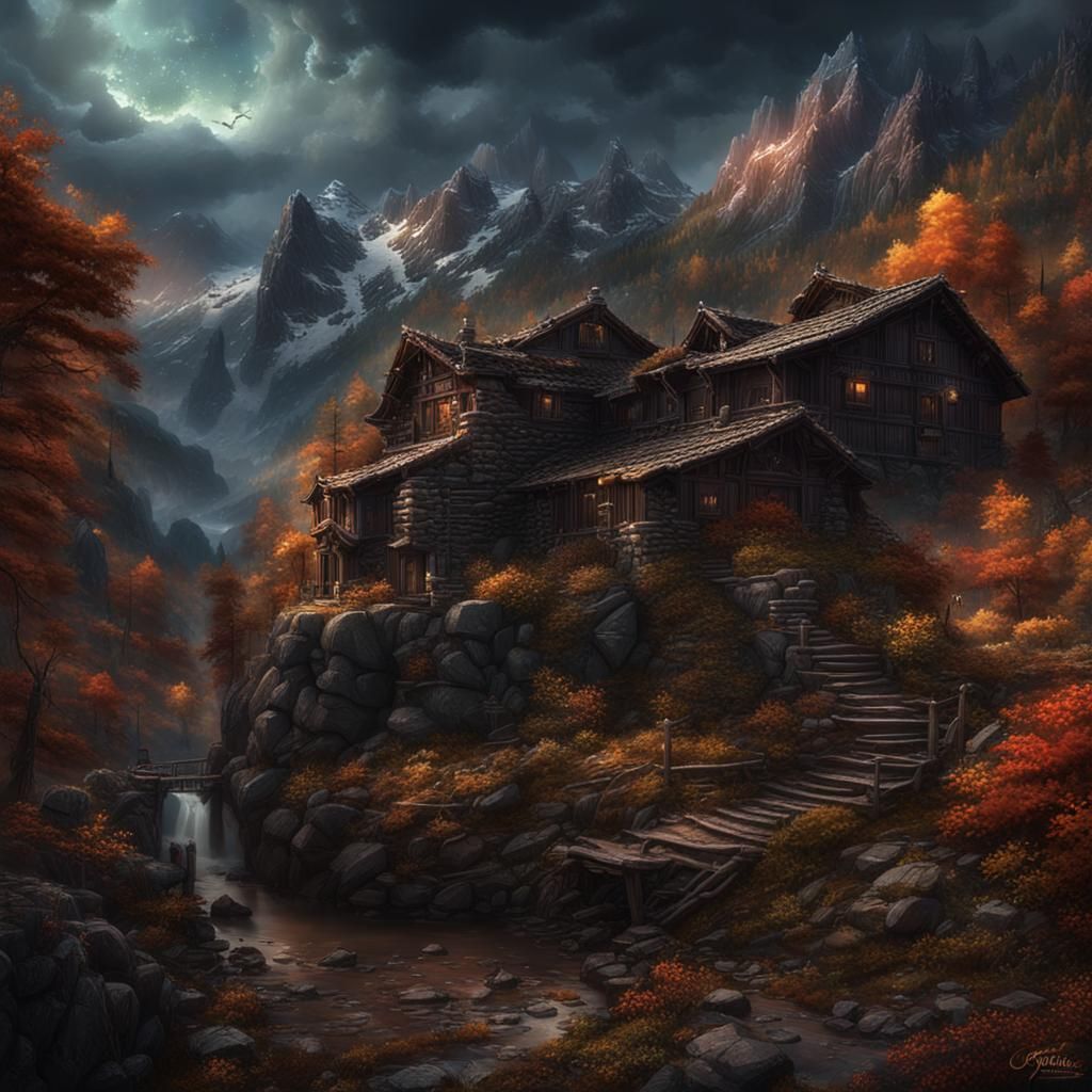 Fantastical Matte Painting with Intricate Details