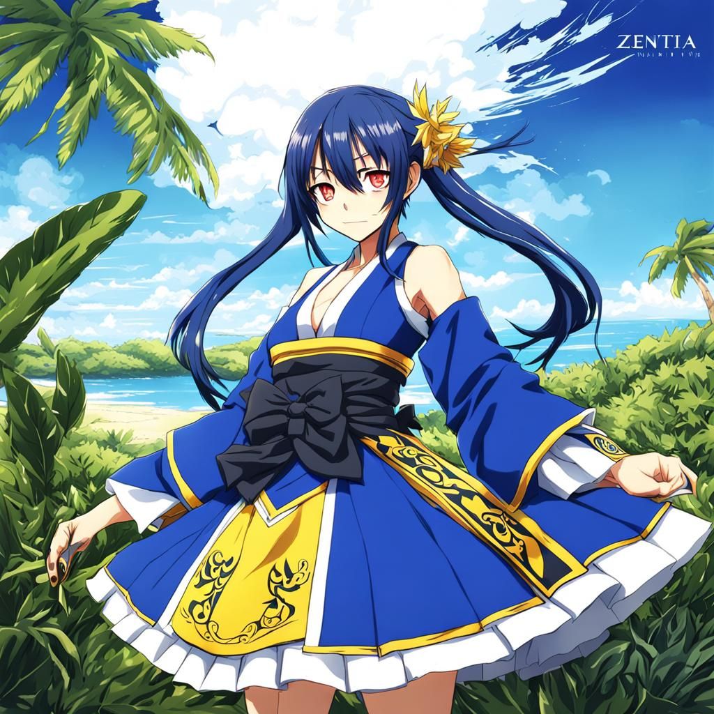 Niue Personified: Anime-Style Character Illustration