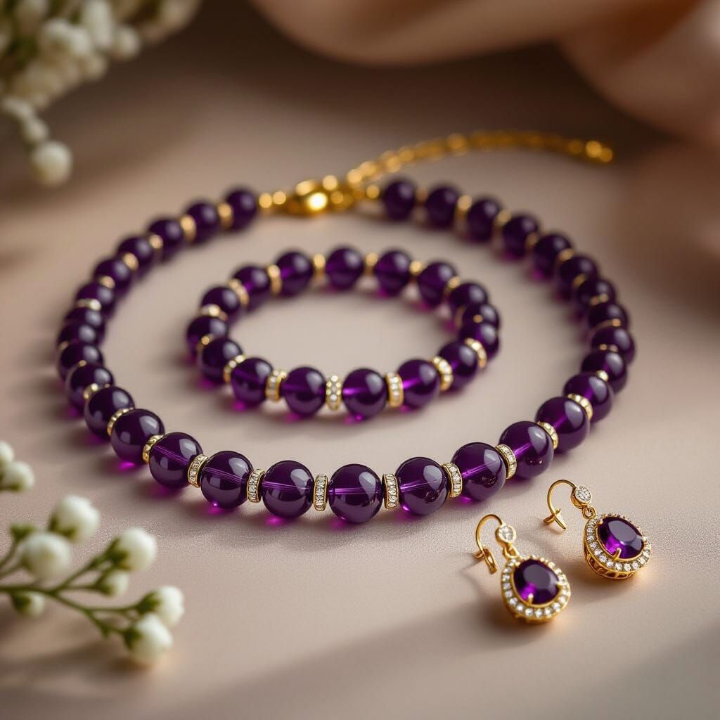 Elegant Purpurite Jewelry Inspired by Fabergé Designs