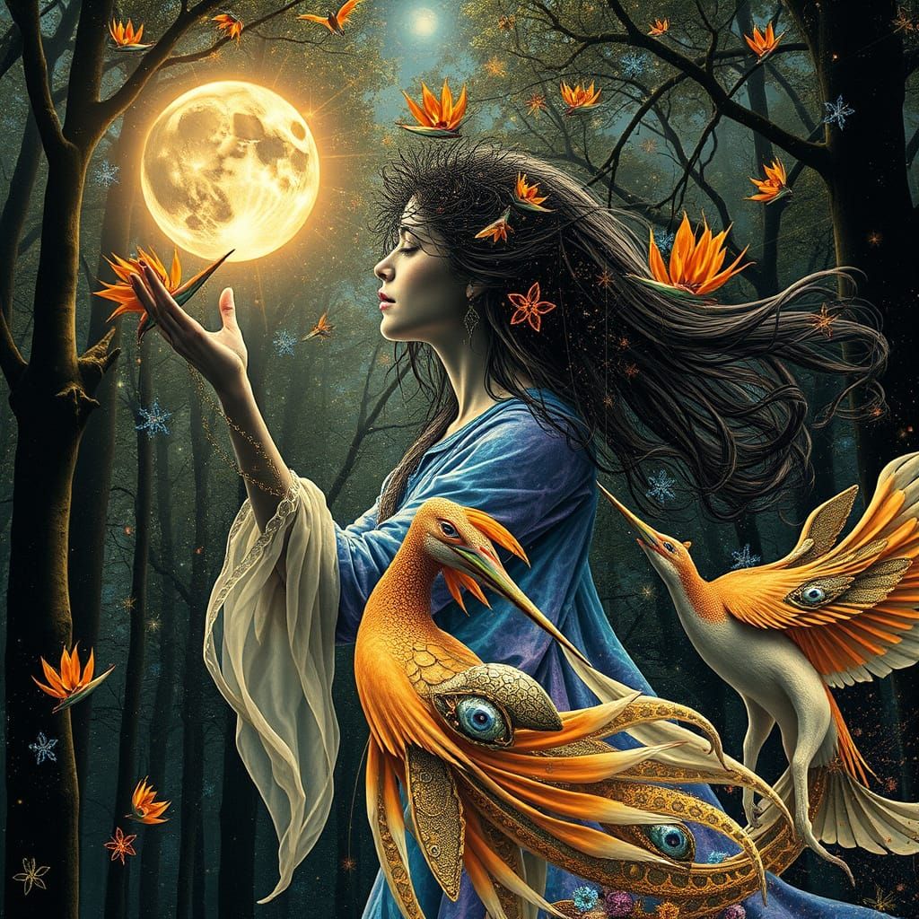 Cosmic Surrealist Dreamscapes: Transhumanist Goddess in Cele...