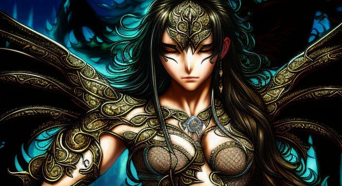 Heartbroken Dragon Goddess: JRPG Digital Art