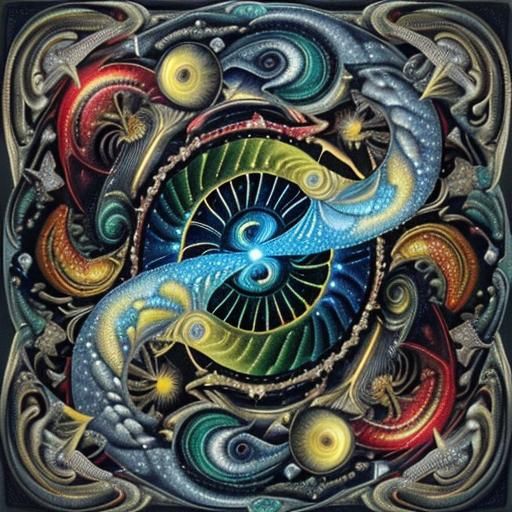 Fiery Curves: A Surreal 3D Rendering