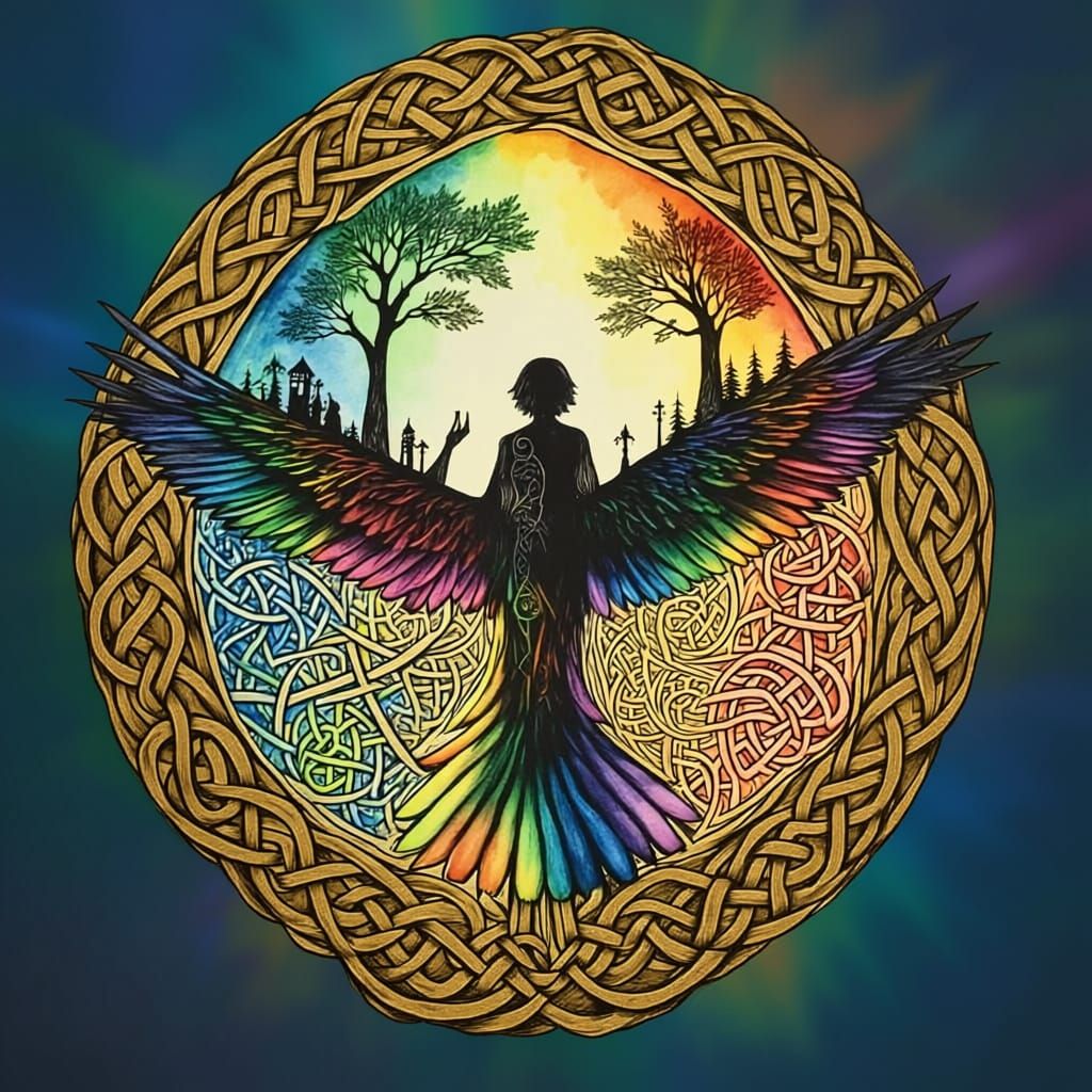 AI Art: Woman Emerges from Abstract Color Creation