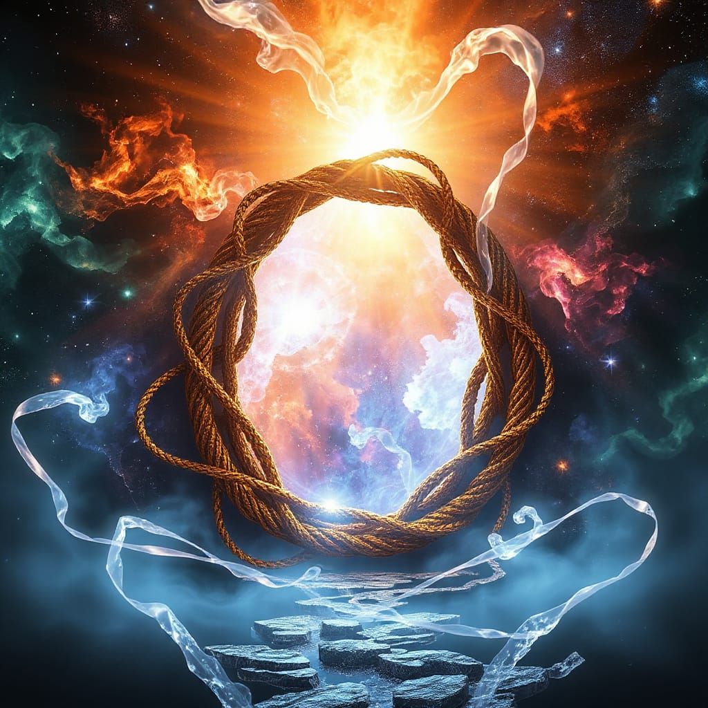 Portal to the Cosmos in Woven Metallic Splendor