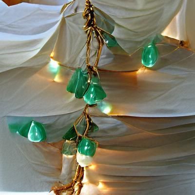 Emerald and Jade Gemstone Christmas Tree Lights