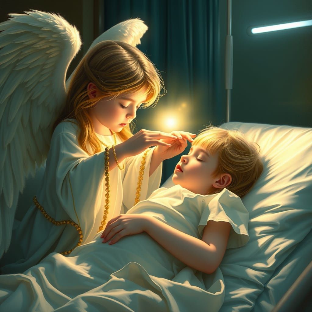 Angel's Gentle Touch Brings Hope in a Hospital Night