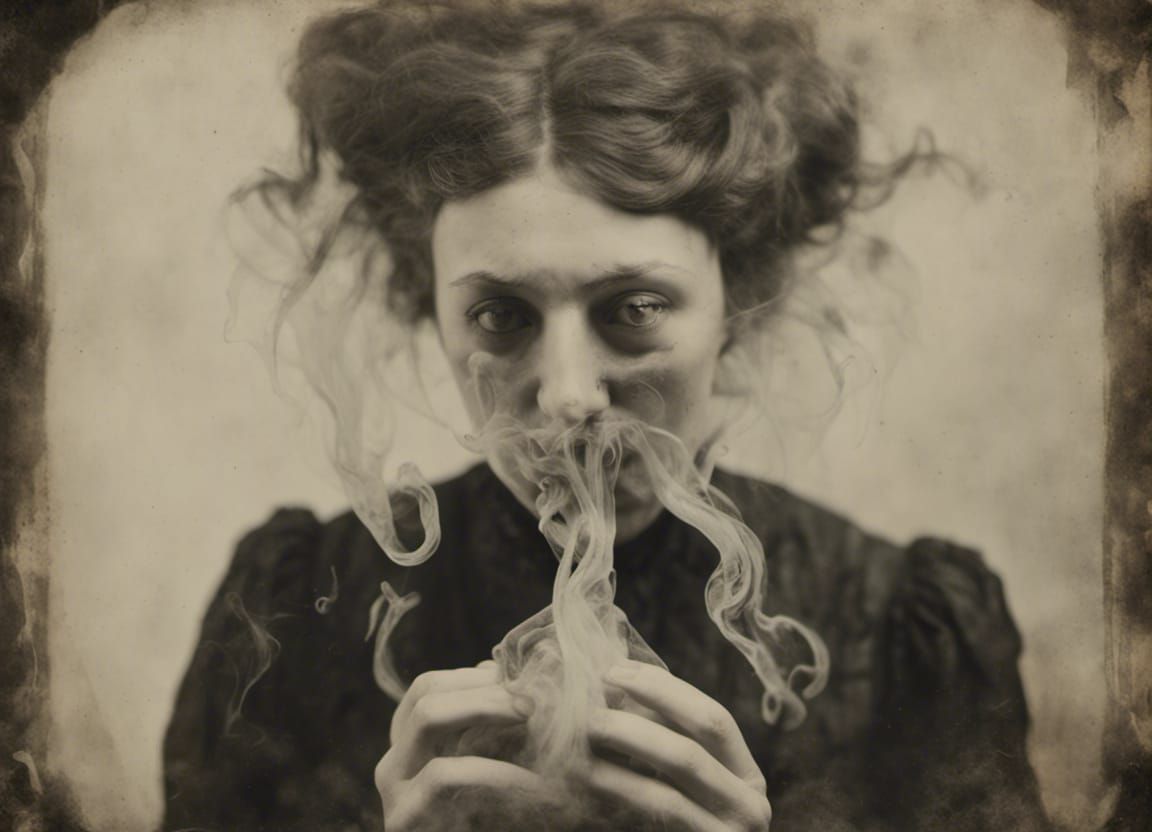 Victorian woman swallowing ectoplasm (because if you play it...