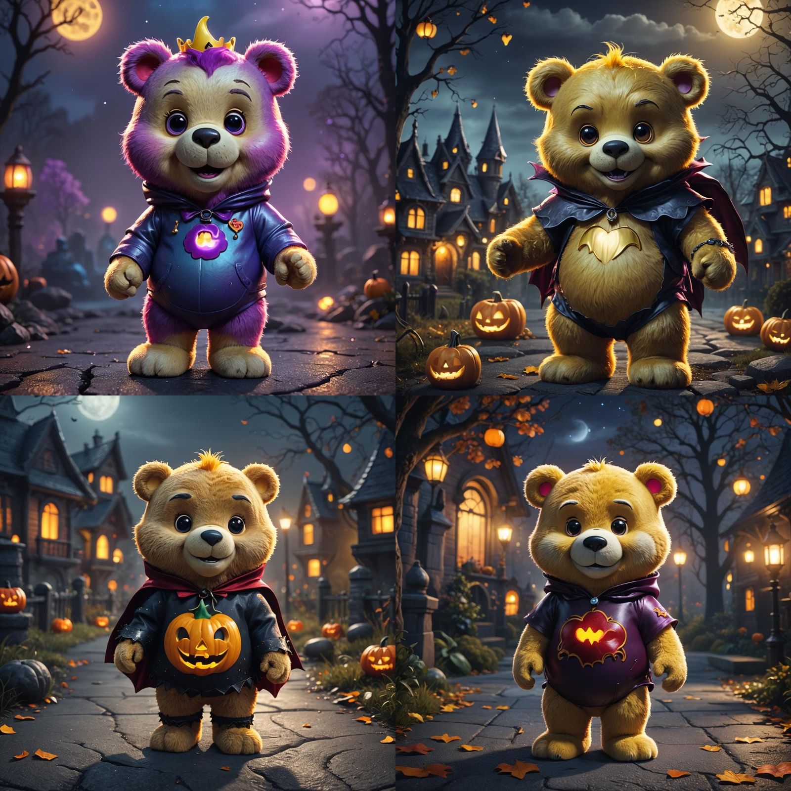 Funshine Care Bear Vampire Costume, 3D Render