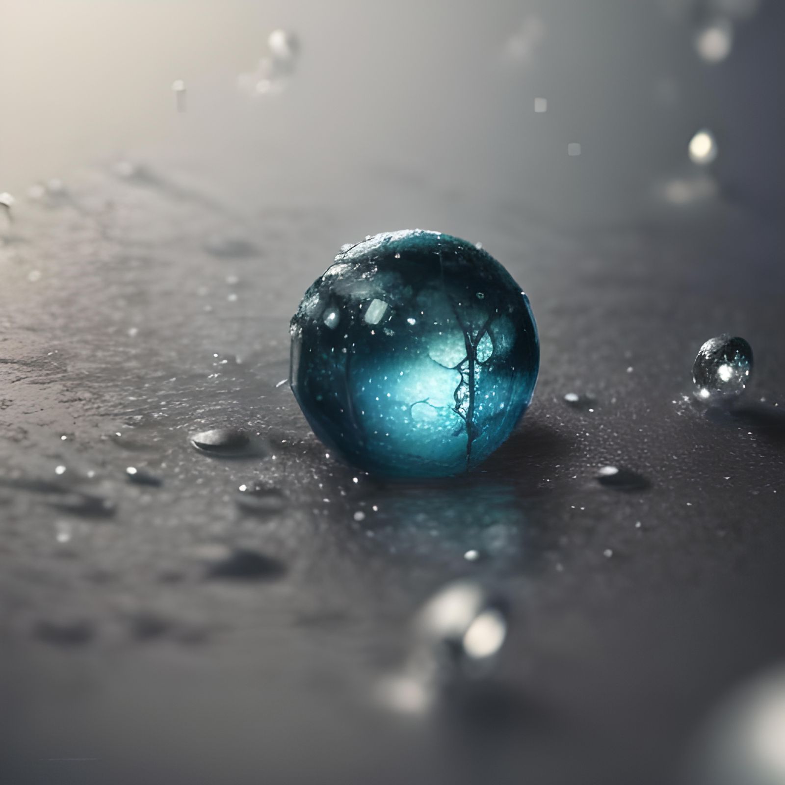 Macro Water Drops on Skin in HDR