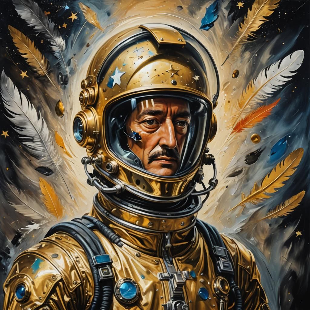 Surrealist Portrait: Feathers McGraw in Space Suit