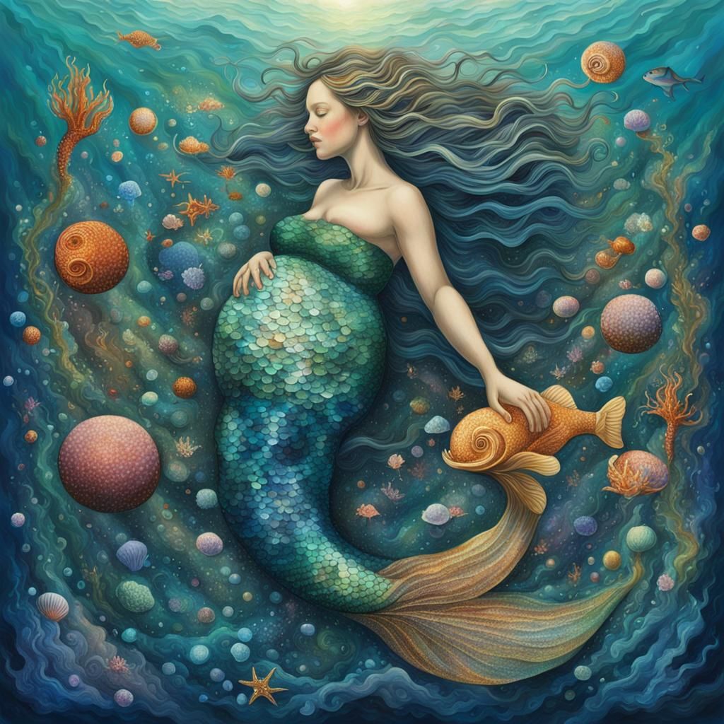 mermaid in the ocean