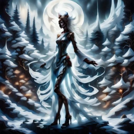 Celestial Goddess in Space Opera Style