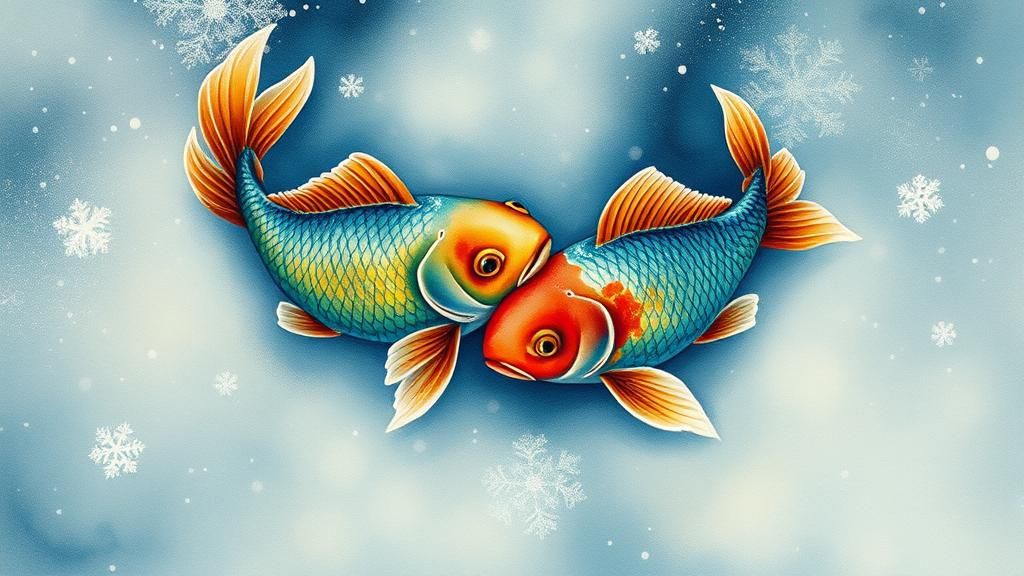 Carp Under Frozen Pond, Beatrix Potter Style