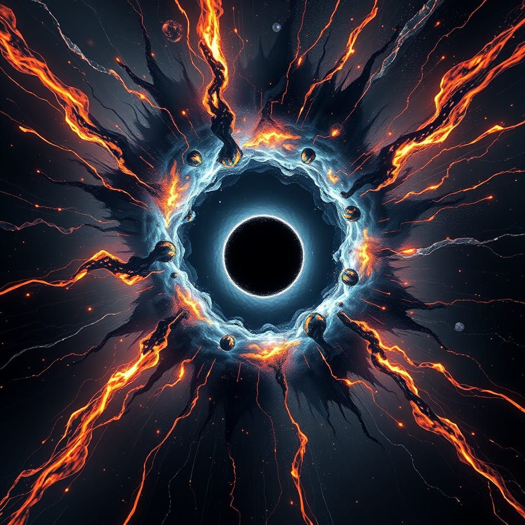 Chaotic Black Hole Portrait with Intense Energy