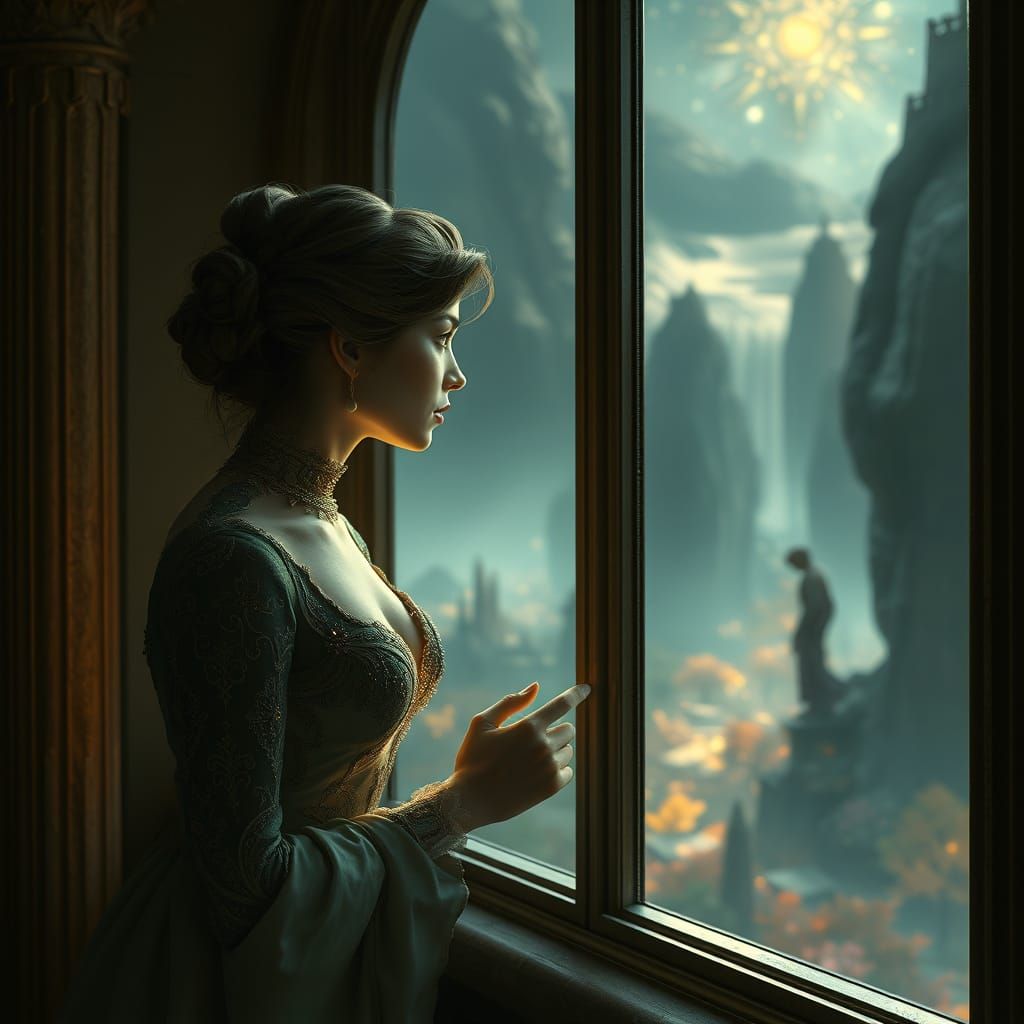 Elegant Maiden in a Fantastical World