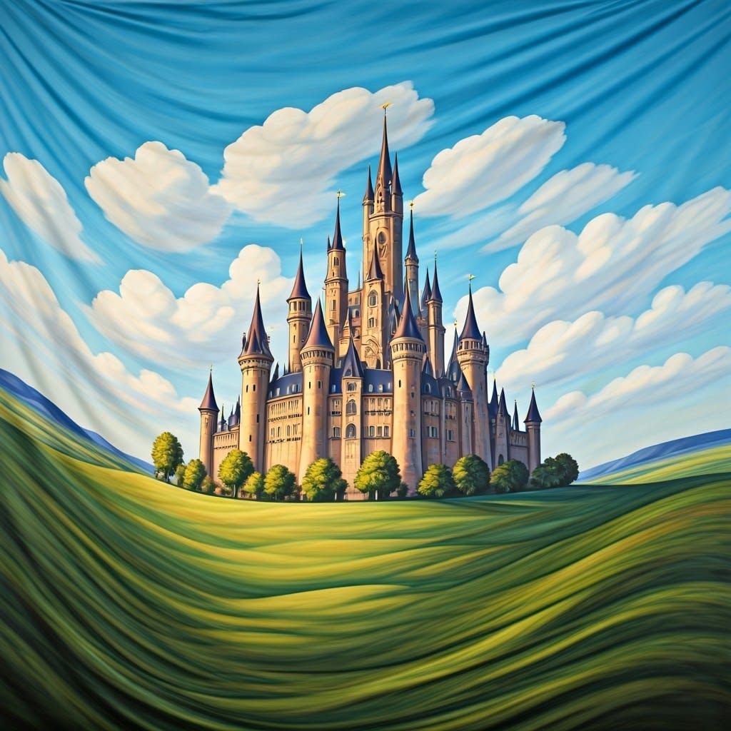 Medieval Castle in Dreamlike Splendor