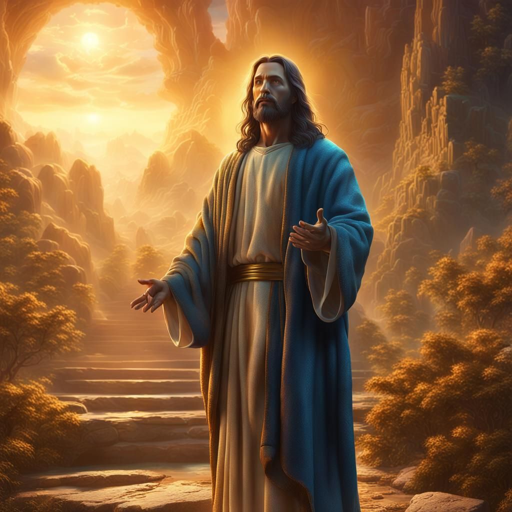 Jesus Christ in a Baroque Heavenly Realm