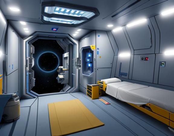 Futuristic NanoShuttle Docking Bay for Voyager Support Vesse...