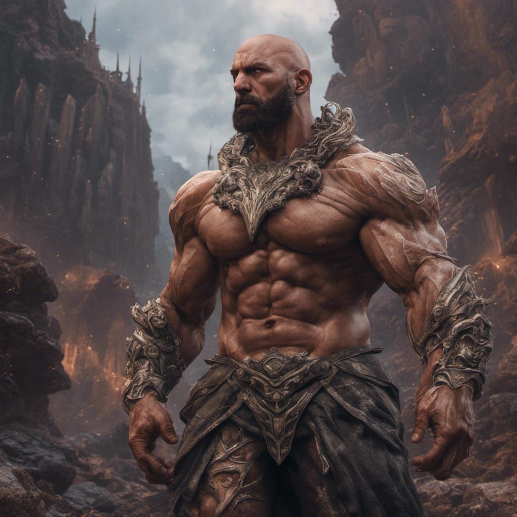 Detailed Muscle Painting in Fantasy Concept Art Style
