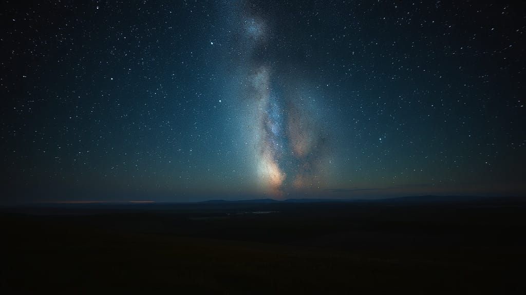 Ethereal Film-Grade Night Sky Over Majestic Fields