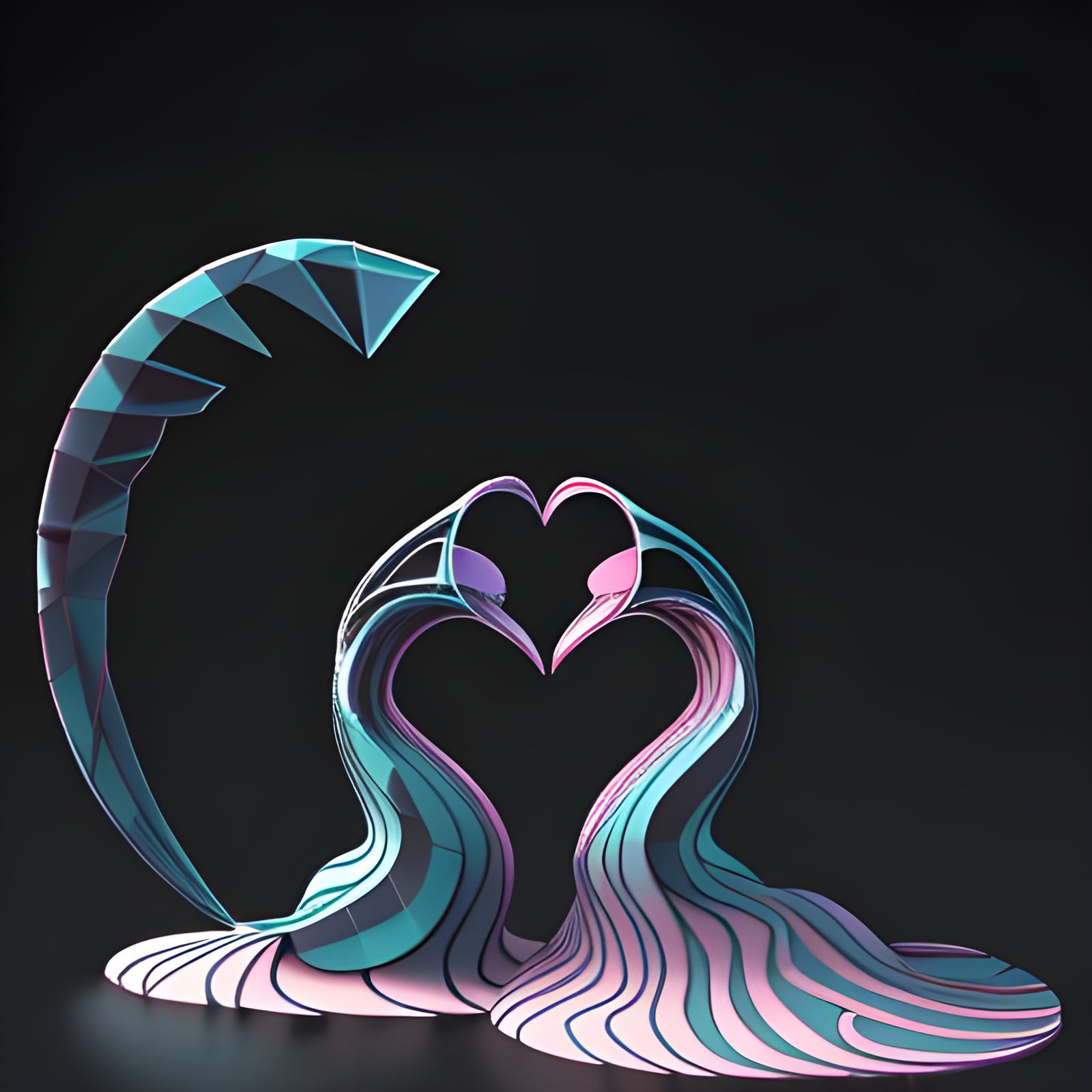 Abstract Fractal Design: Forbidden Love and Secrets