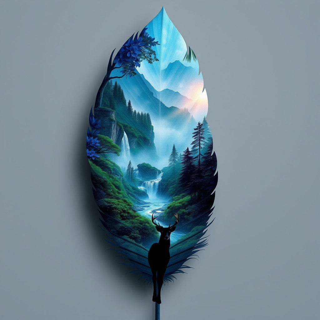 Nature and Dark Fantasy in 3D Rendered Scene