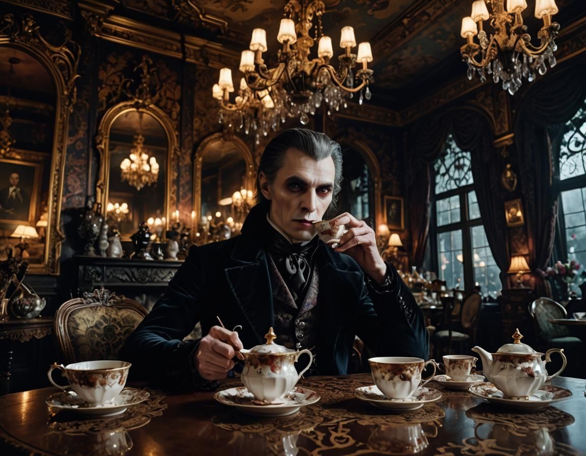 Vampire Tea Room in Victorian Gothic Style