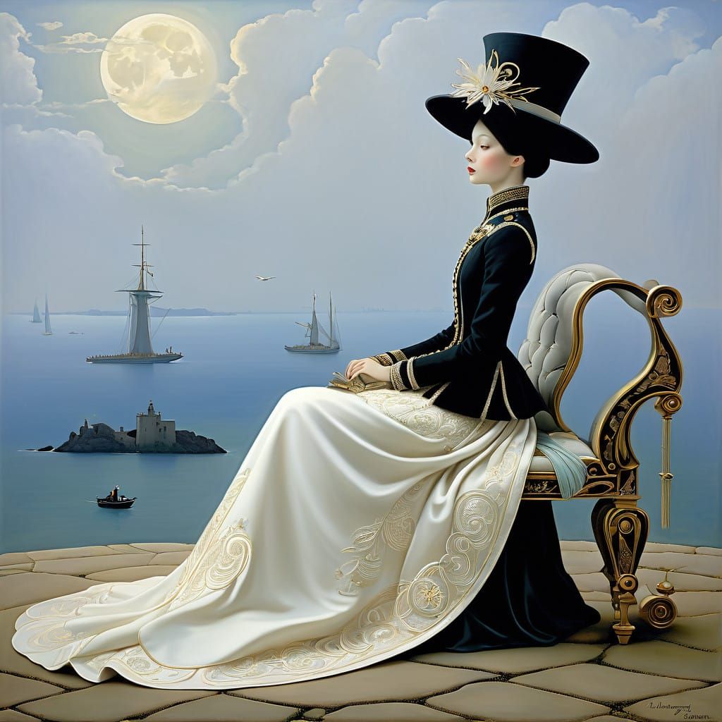 Symbolist Art of Interconnected Human Emotions