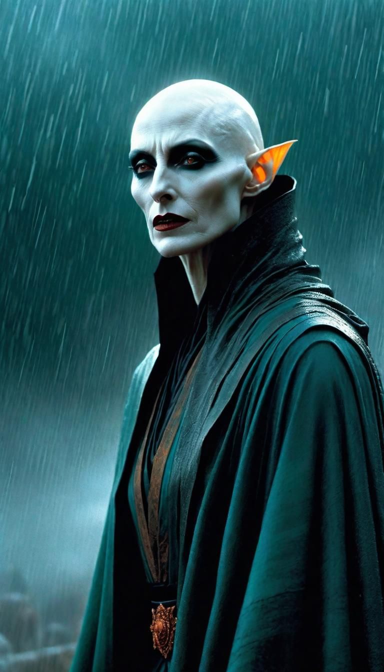 Nosferatu in the Rain: Hyperrealistic Cinematic Portrait