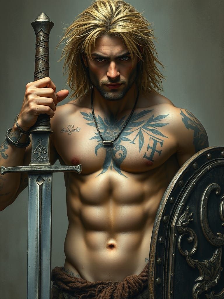 Sculpted Warrior in Luis Royo Style