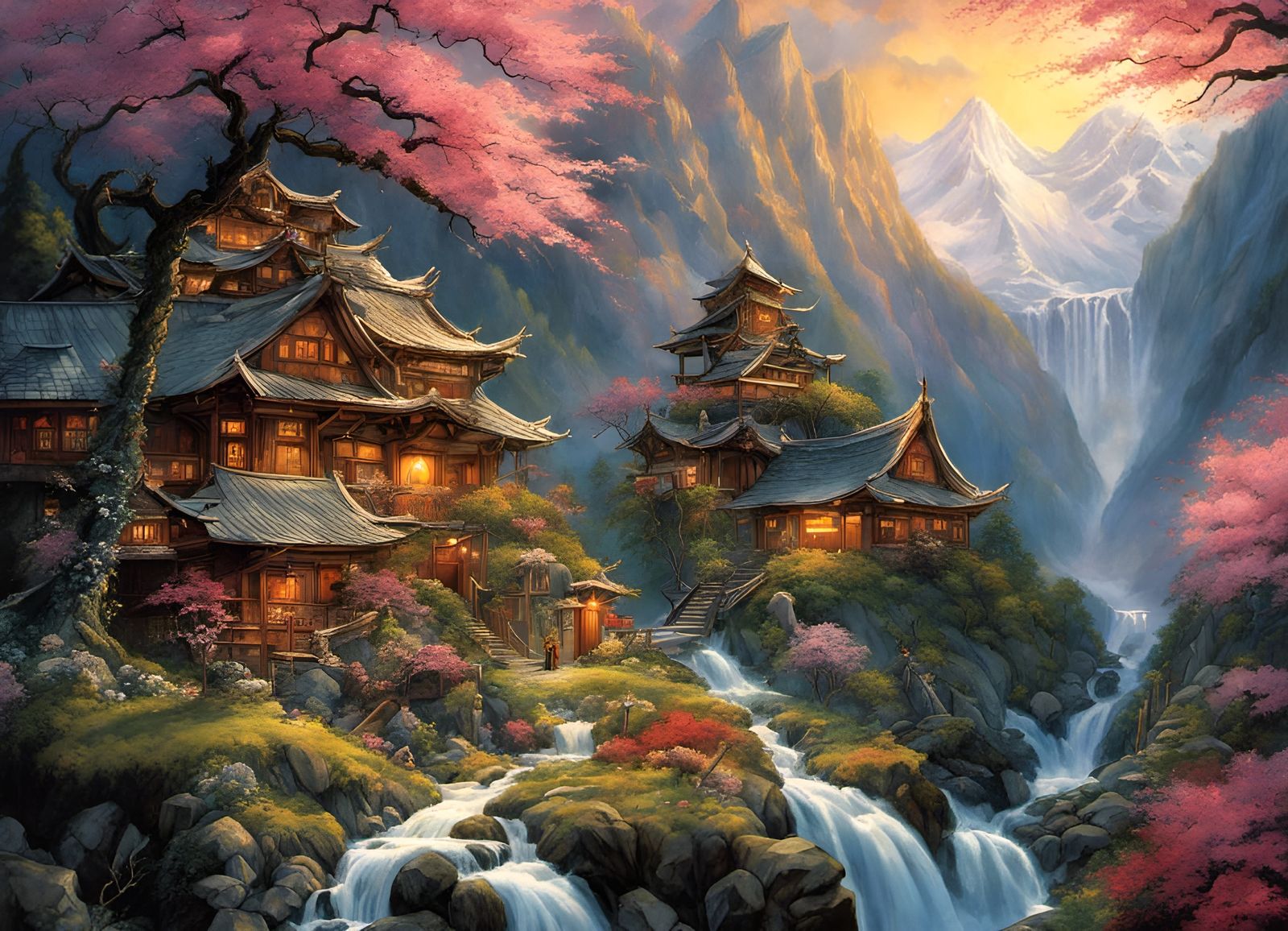 Japanese Hobbit Village in Snowy Mountain Paradise