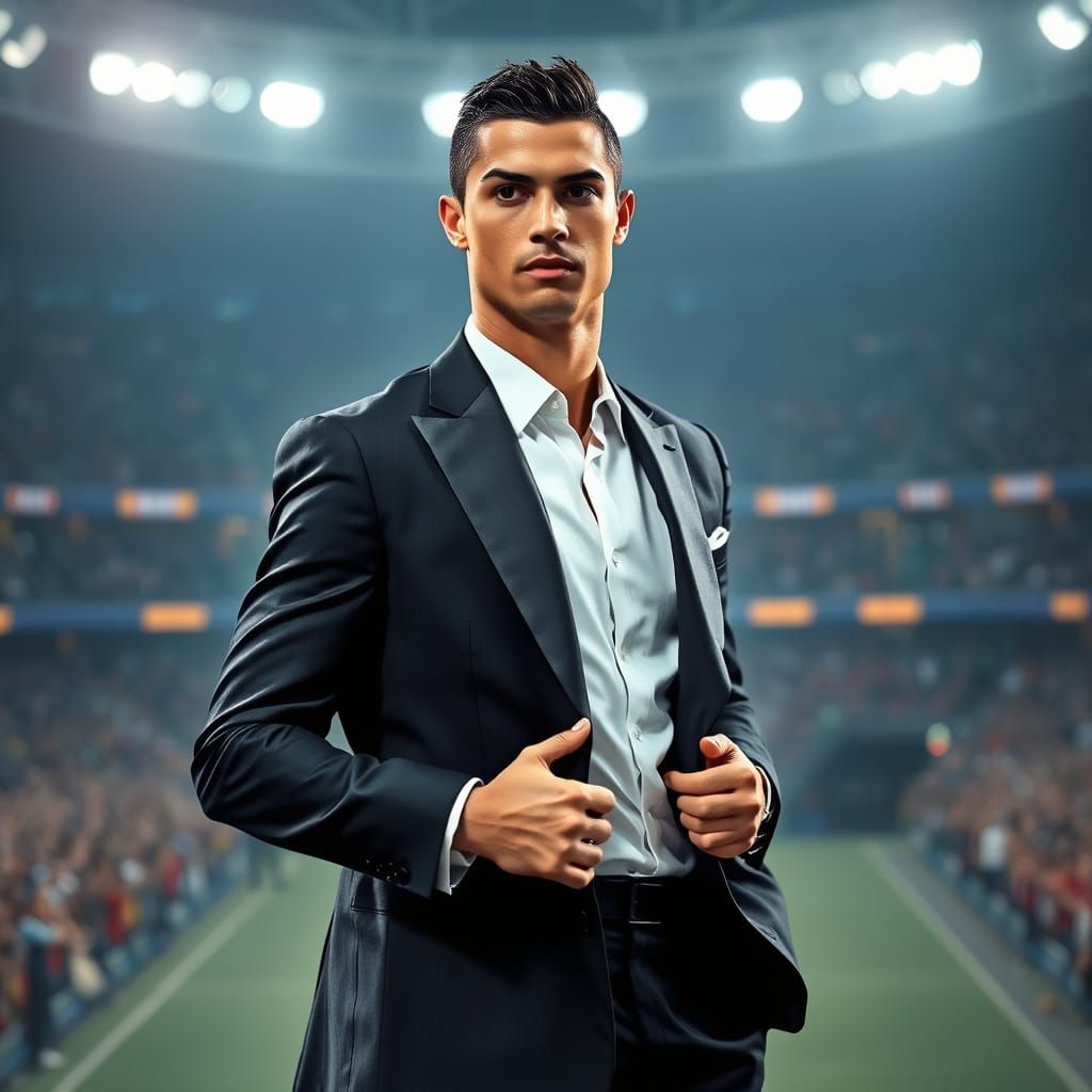 Soccer Icon Cristiano Ronaldo in Hyper-Realistic Sports Phot...