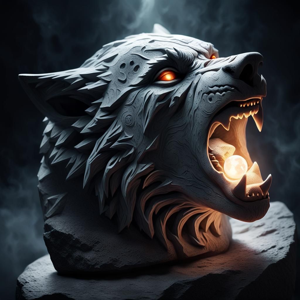 Ethereal Moon Rock Maul in Dark Fantasy Style