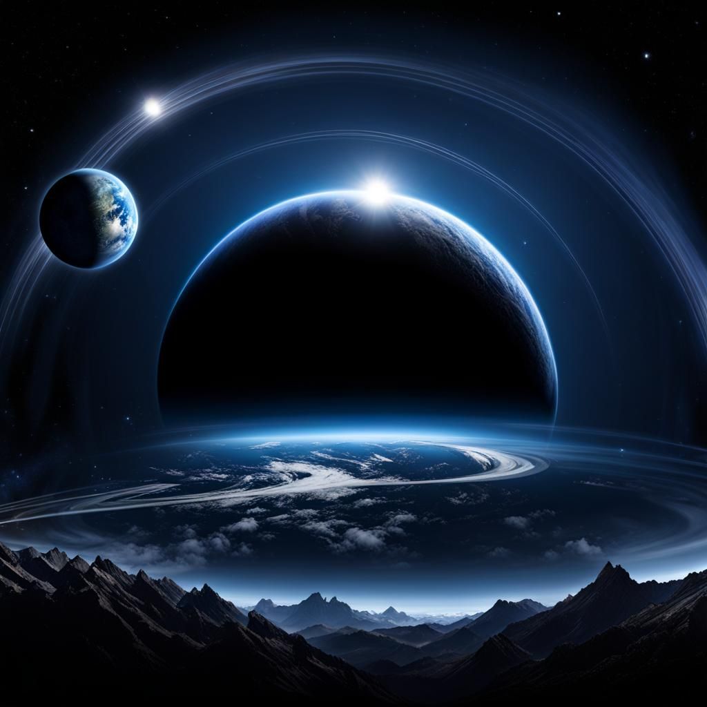 Colorful Swirling Cosmic Planet