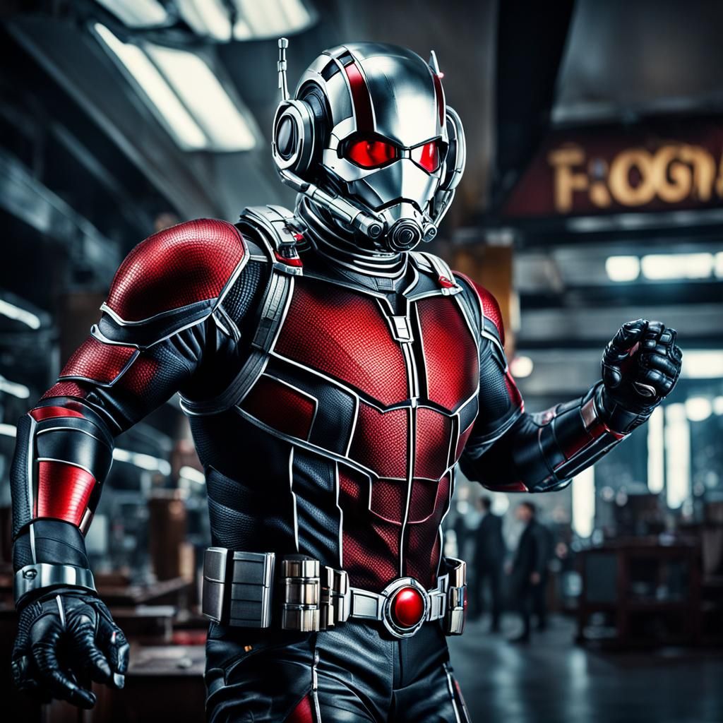 Hyperrealistic Antman Portrait in Cinematic Style