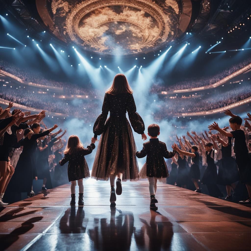 Kpop Idol's Stage Introduction: A Digital Matte Painting