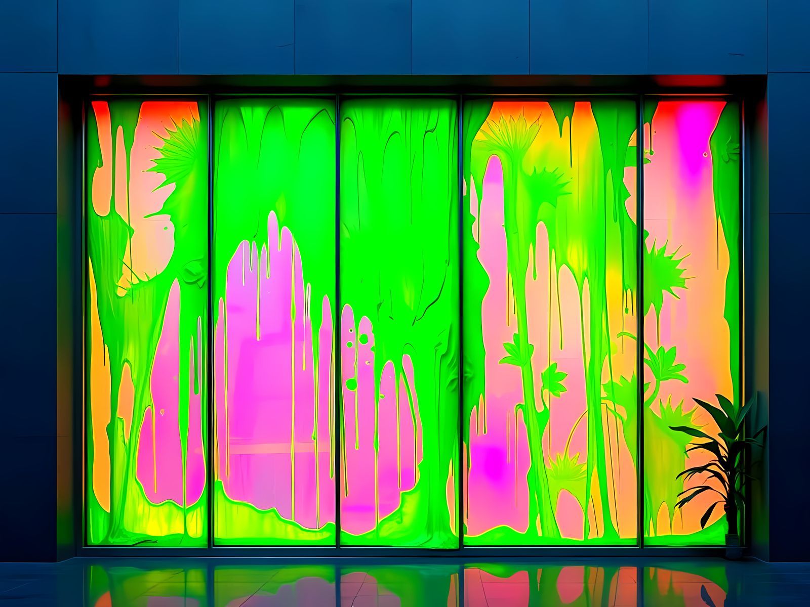 Slime-Covered Window: Paranormal Plant-Core Art