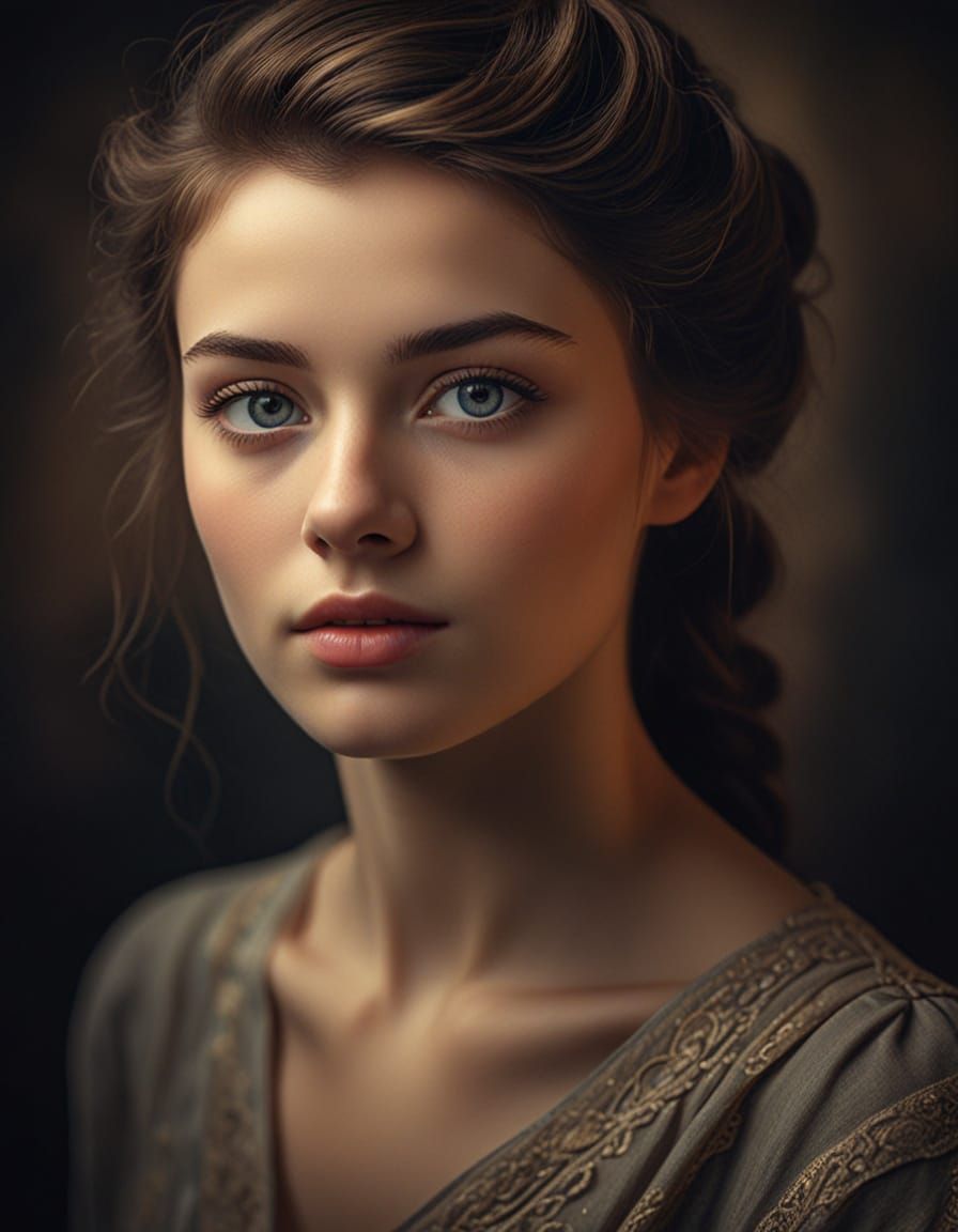 Timeless Elegance in Vintage Realism