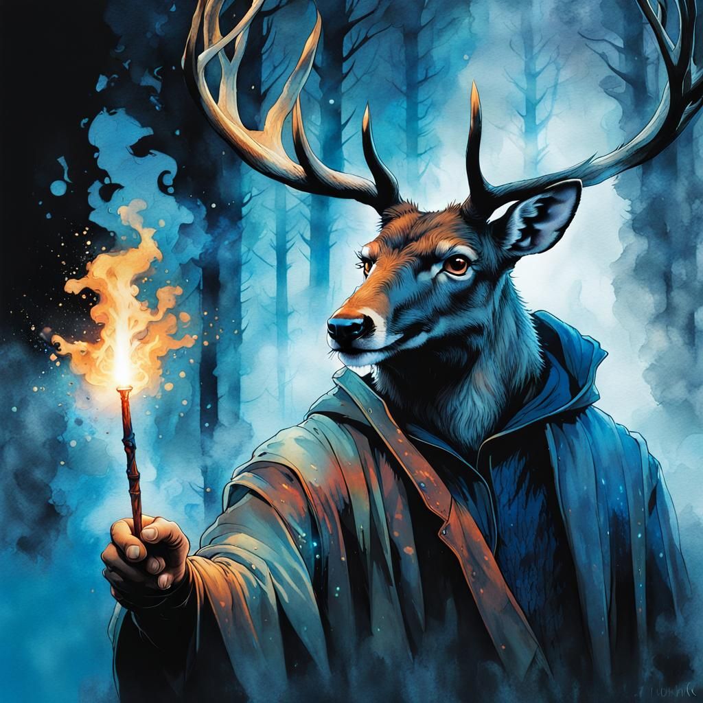 Harry Potter Summons a Luminous Patronus